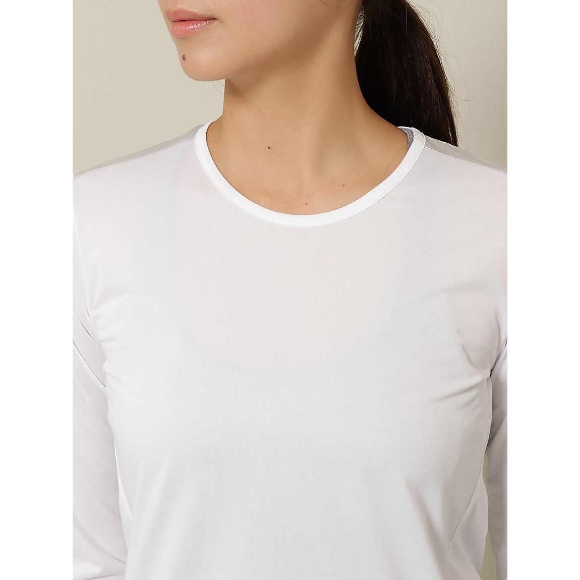 RUNスムースドビー クルーネックロングスリーブTシャツ LADIES