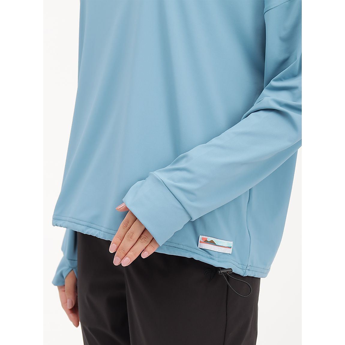 PLWYSAQAドロップショルダーラッシュTレディース