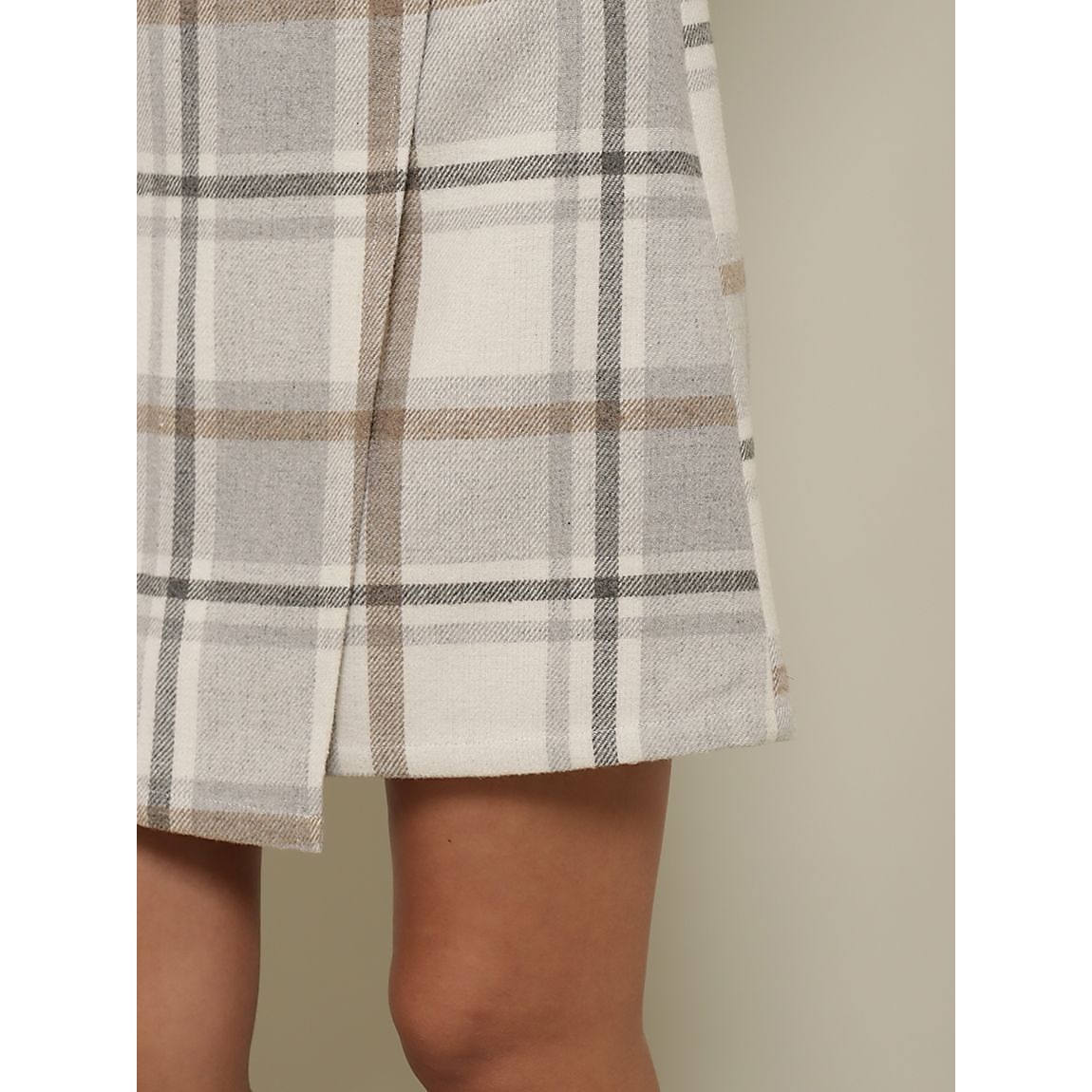 ビッグチェック ミニラップスカート