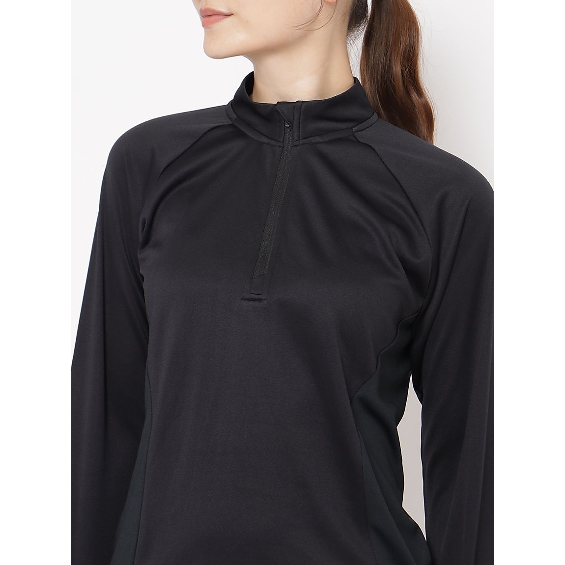 for RUN テックカノコ ハーフジップ長袖Tシャツ LADIES