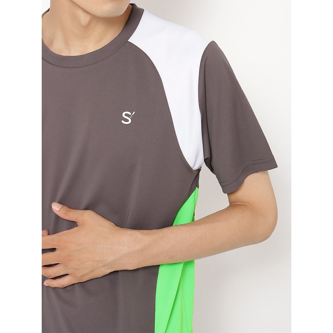 for RUN ドライスムースpr カラーブロックTシャツ MENS