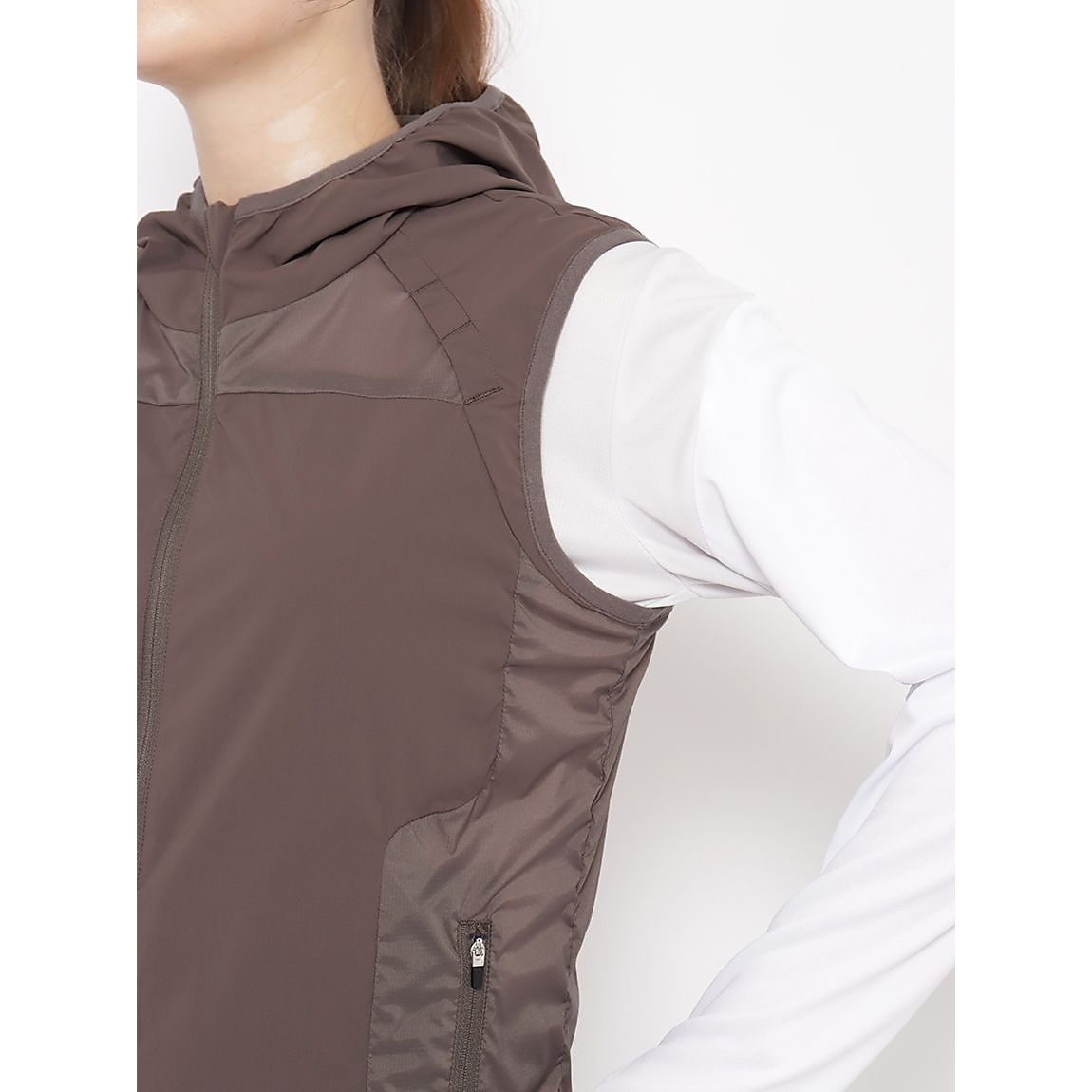 for RUN 撥水ストレッチ フーディベスト LADIES