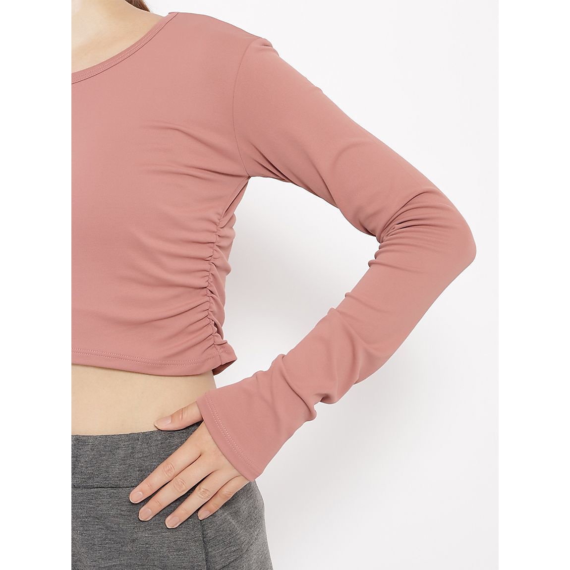 Cocotyベアスムース クロップト長袖ボレロ LADIES