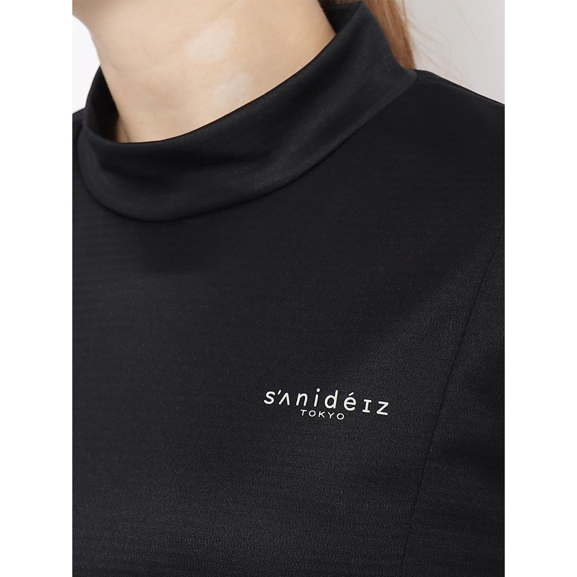 ハニカムドライスムース モックネック長袖TシャツLADIES