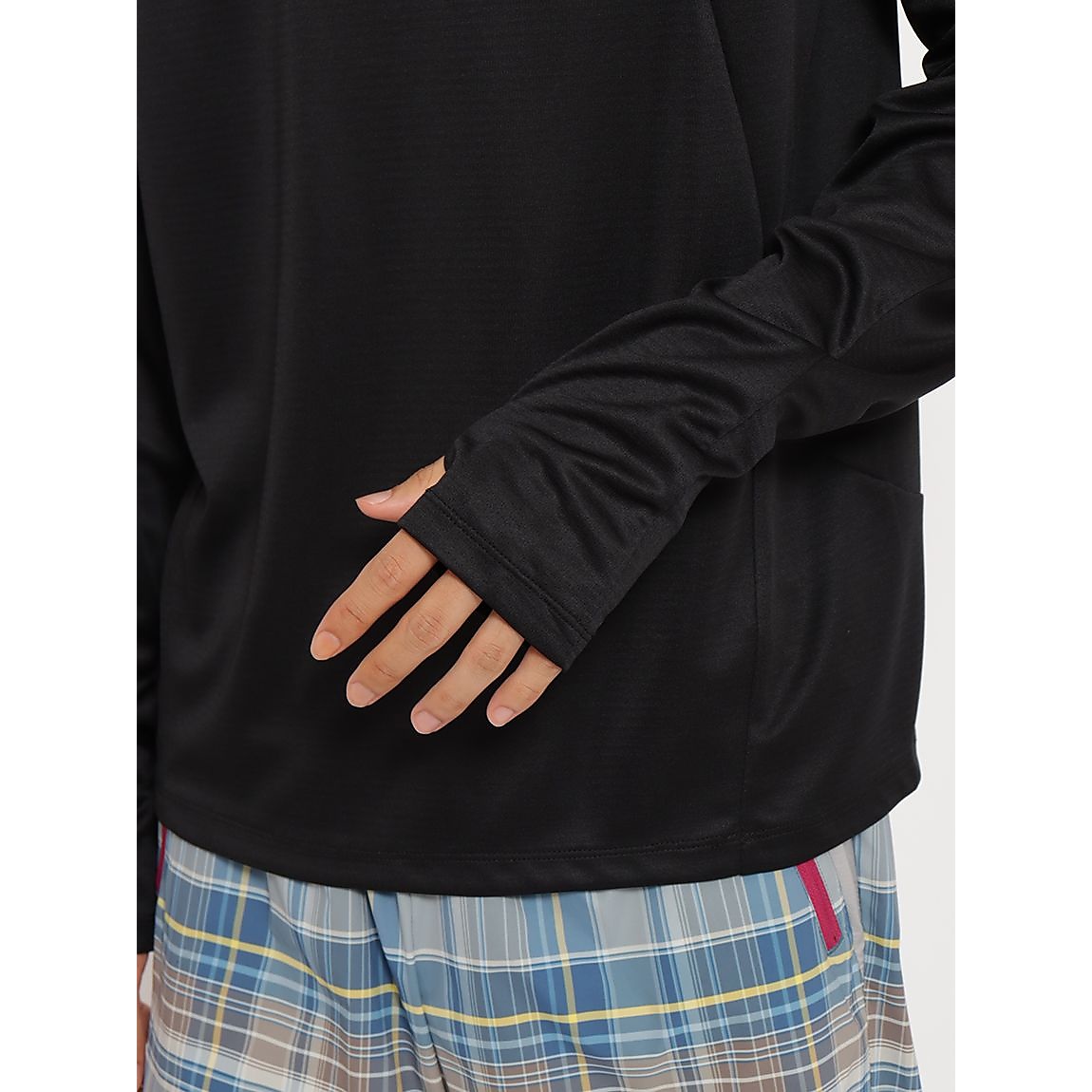 ハニカムドライスムース モックネック長袖TシャツMENS