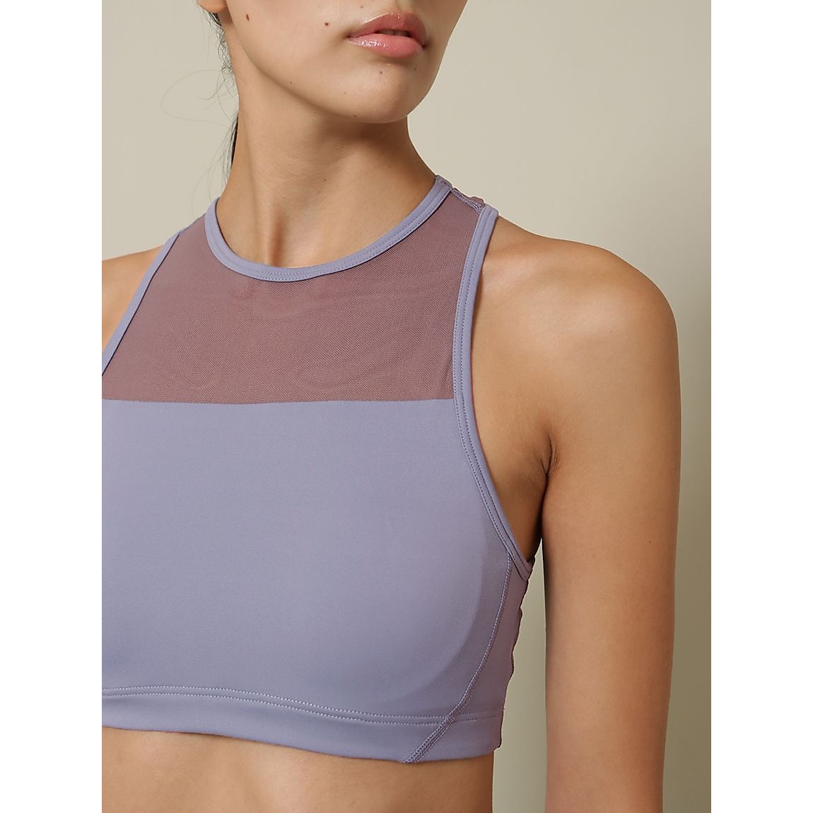 ナイロンスパンライトサポート ブラトップクロップトメッシュ