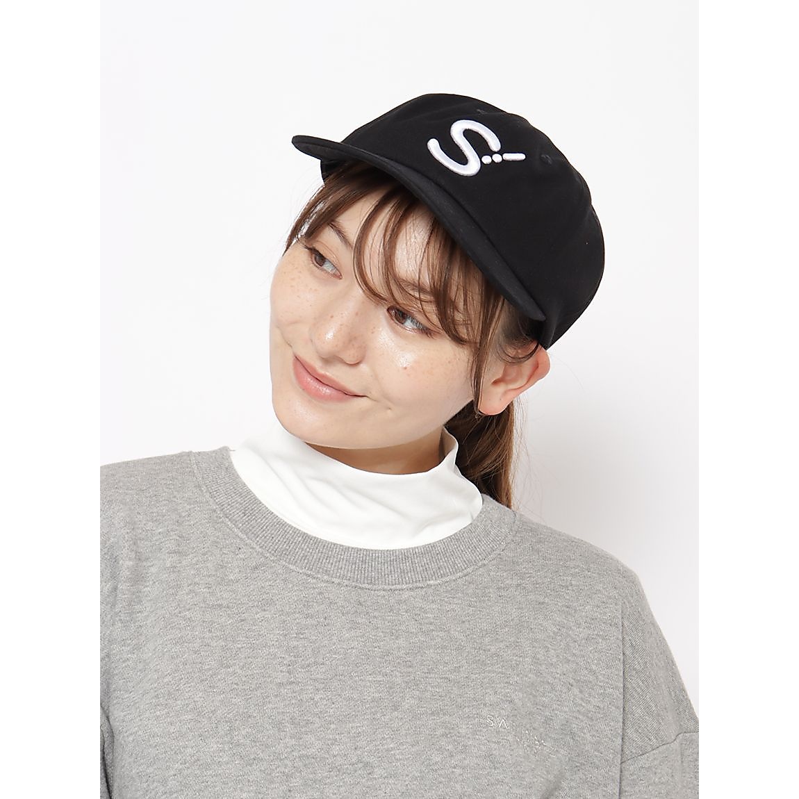 コットンツイル ロゴ８パネルキャップ