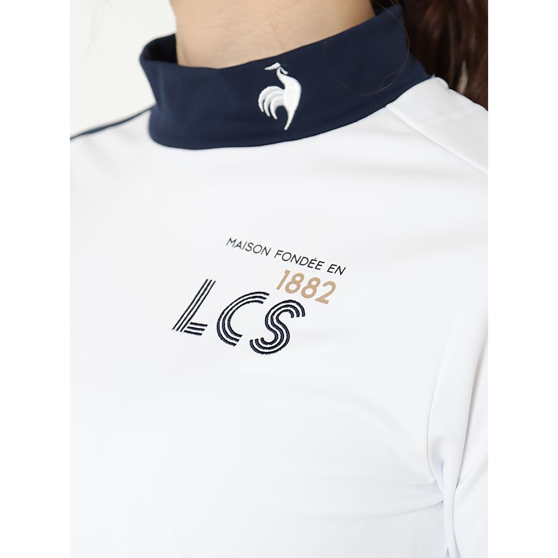 【ストレッチフォーサー】袖ラインハイネック長袖シャツ