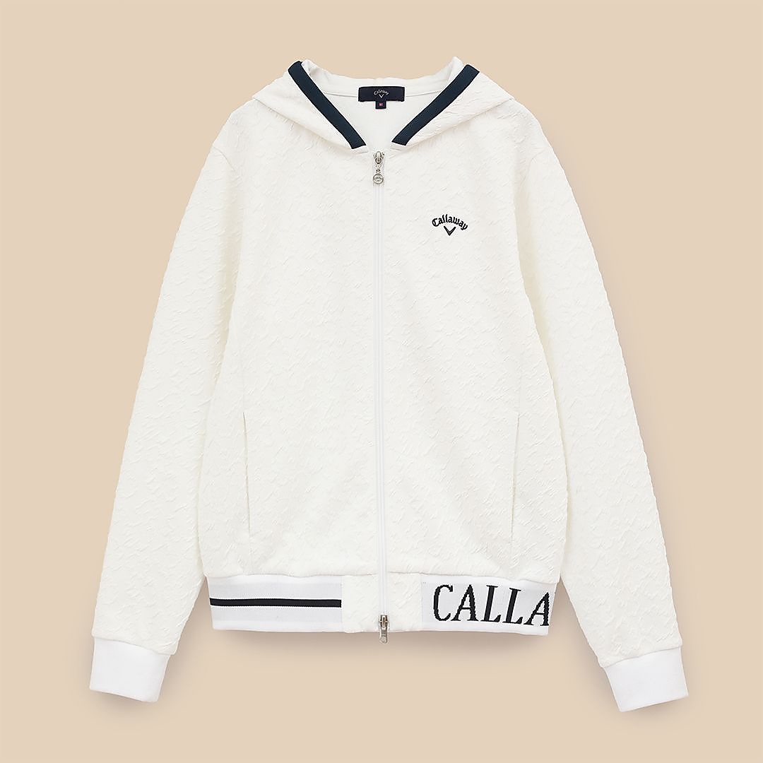 フラワージャカードスウェットパーカー