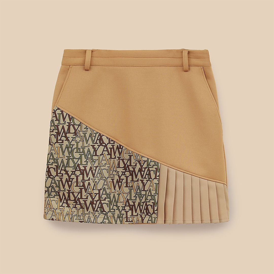 ロゴプリントダンボールスカート