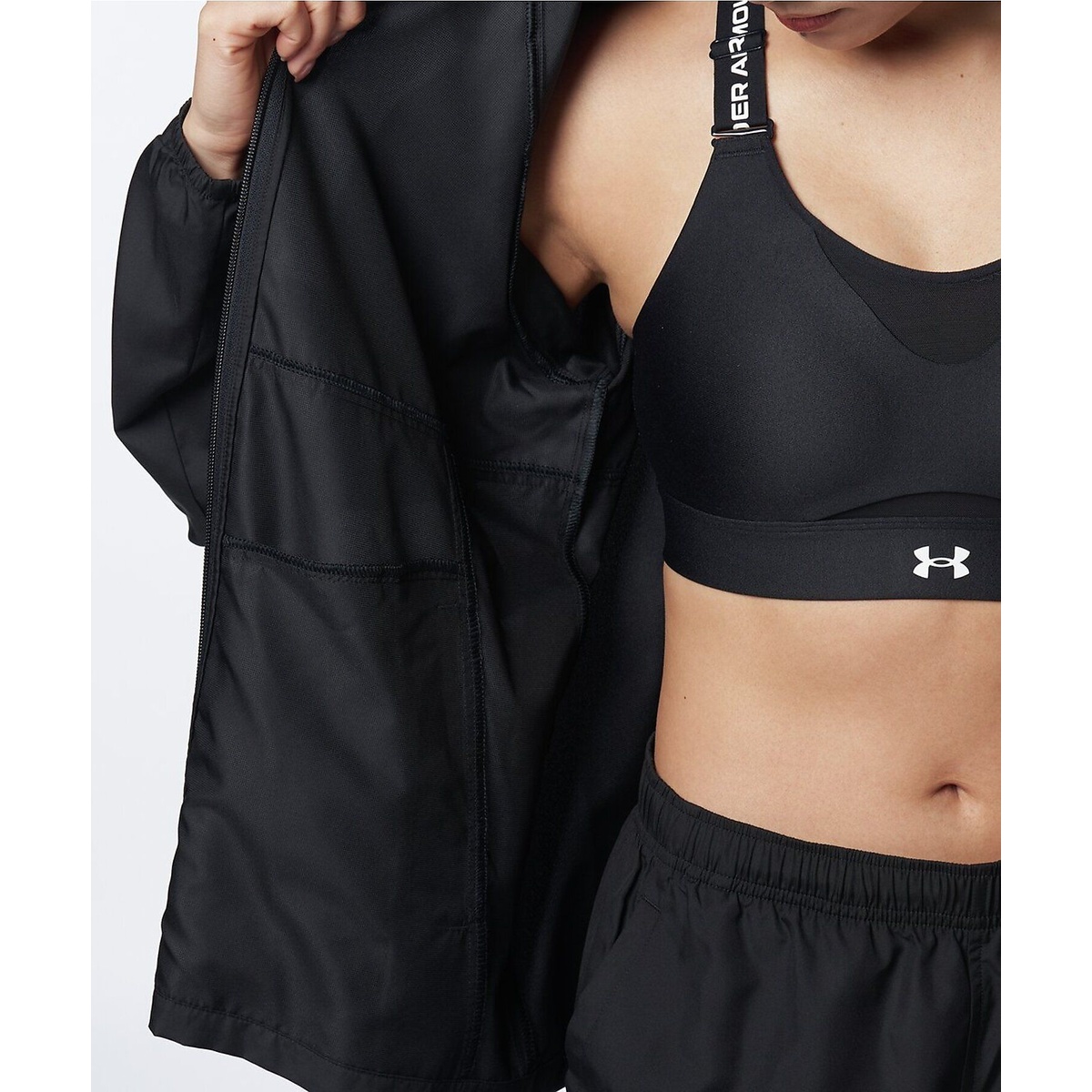 UA WORDMARK WOVEN FULL ZIP HOODIE