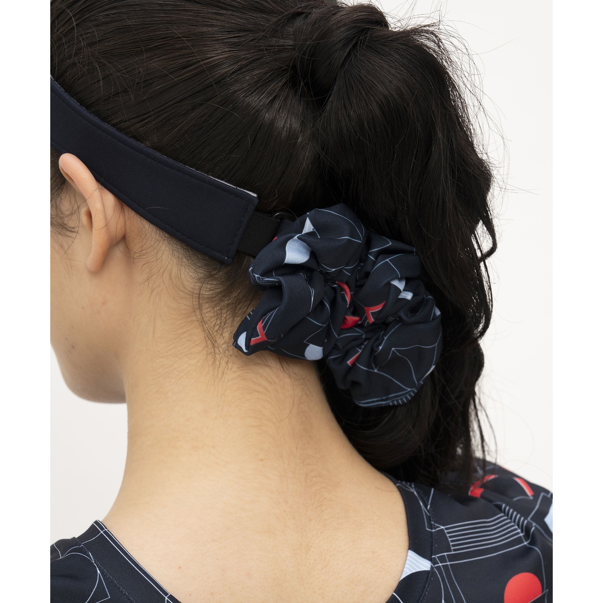 シュシュ付きサンバイザー(庇9cmモデル)