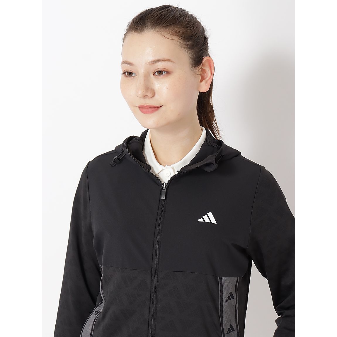 ファブリックミックスストレッチ フーディー