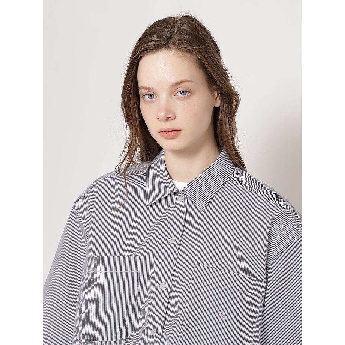 ミニサッカーストライプ クロップトシャツ LADIES