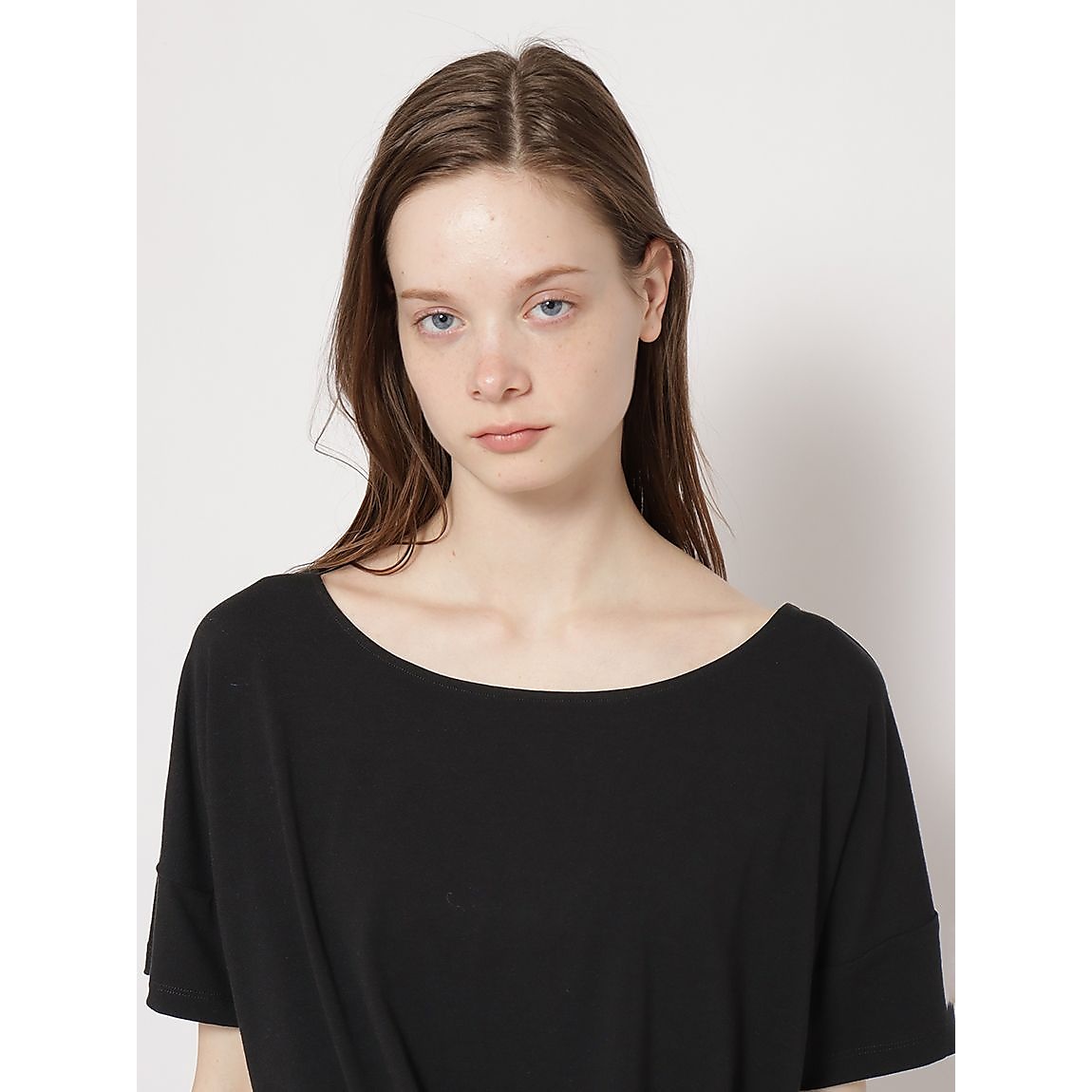 ポリエステルレーヨン天竺 ノットリボンTシャツ LADIES