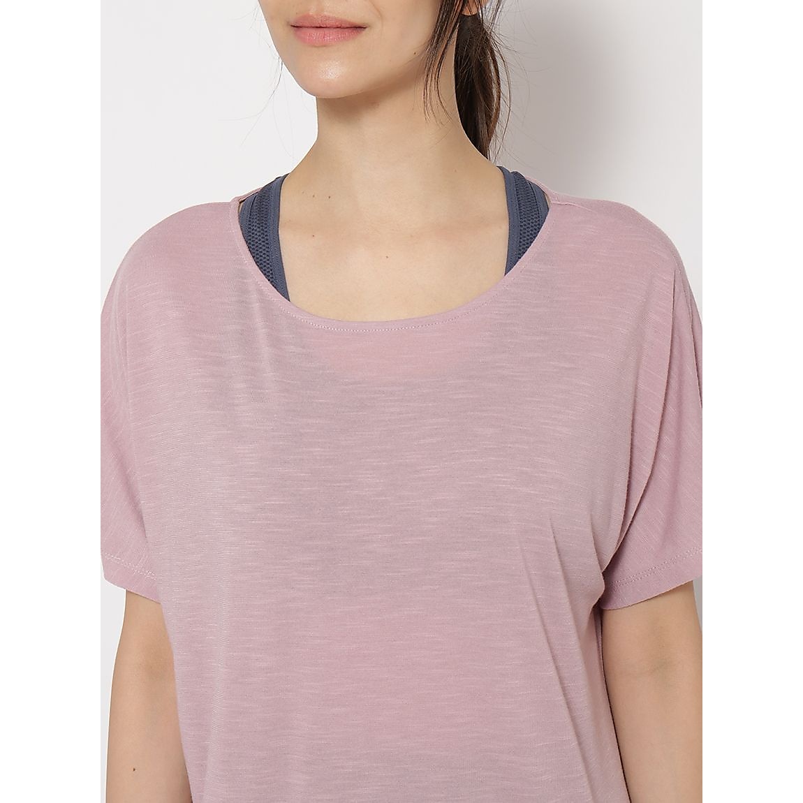 スラブ天竺 ドルマンチュニックTシャツLADIES