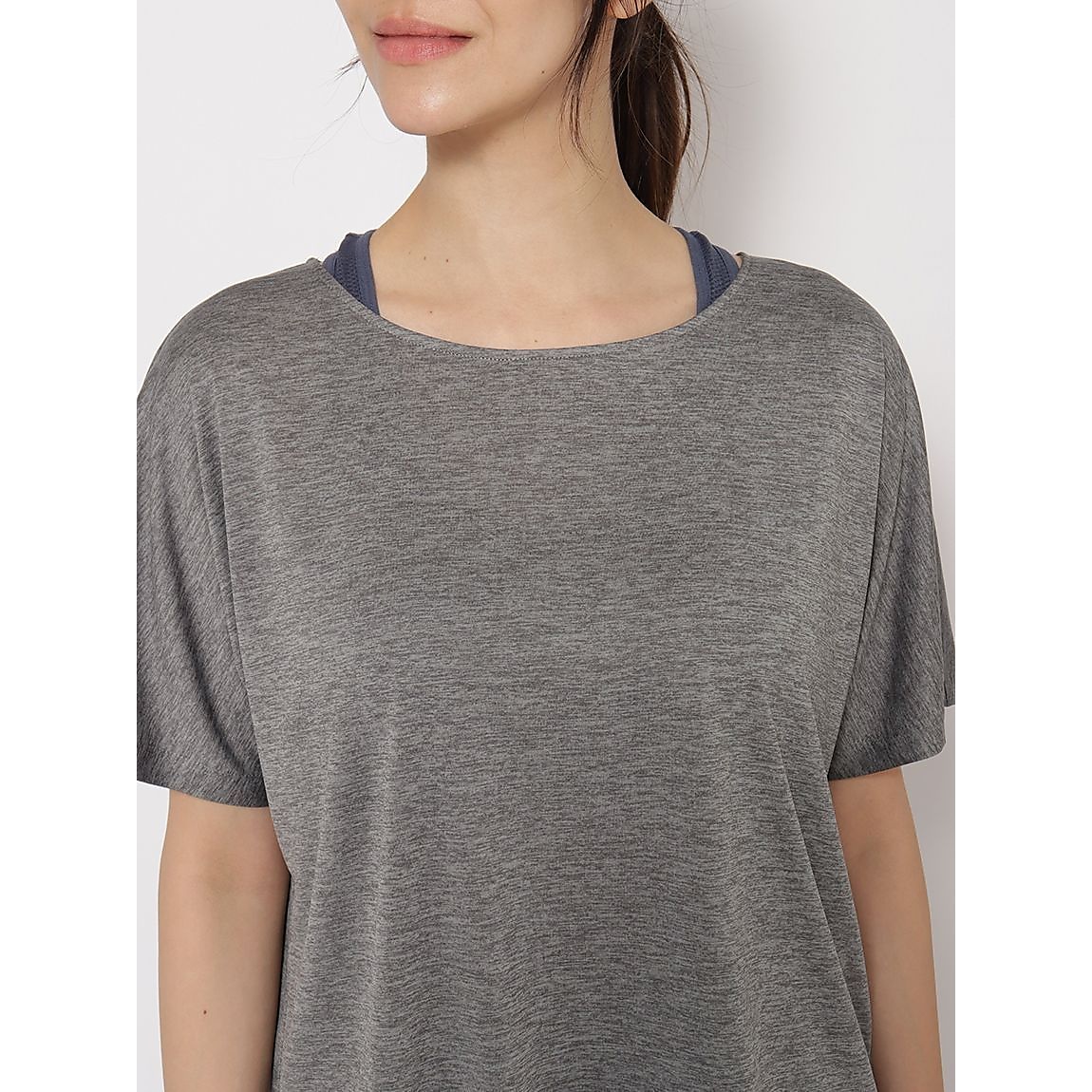 カチオン杢天竺 ドルマンTシャツ LADIES