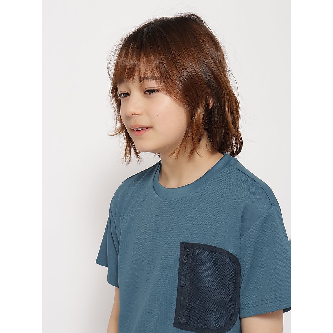 PEメッシュスムース メッシュポケットTシャツ JUNIOR