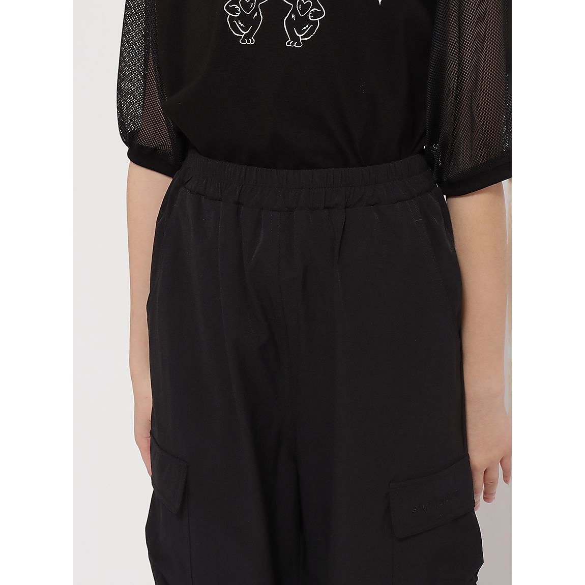 ナイロンストレッチ クロップトカーゴパンツJUNIOR