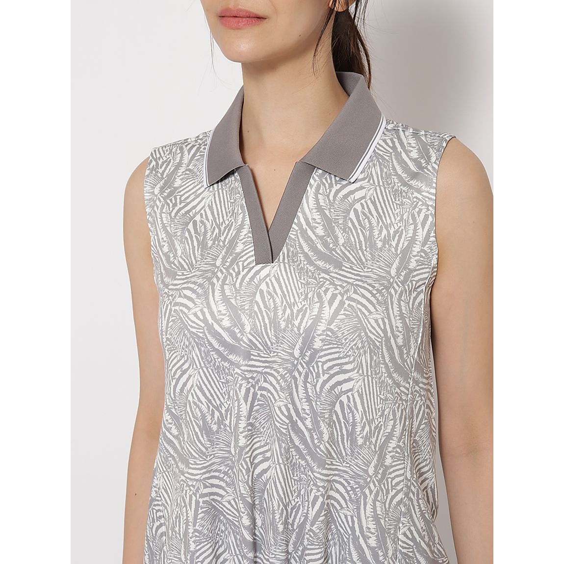 ポリエステルスムース for GOLF ボタニカルノースリポロ LADIES