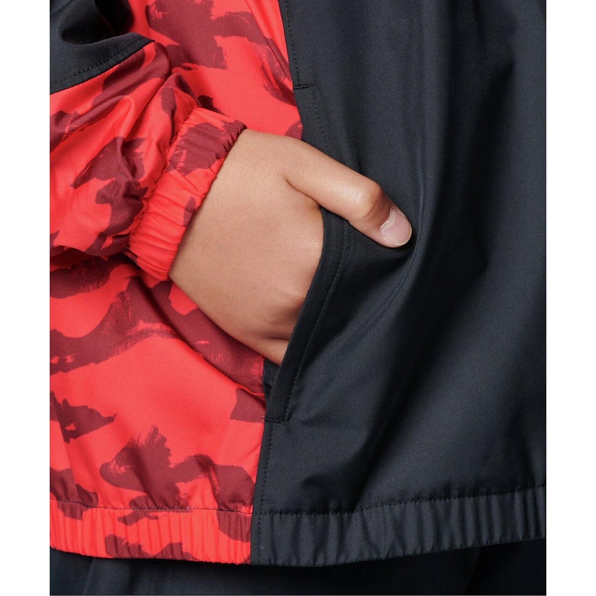 UA TRICOT LINED PRINT WOVEN FULL ZIP JACKET