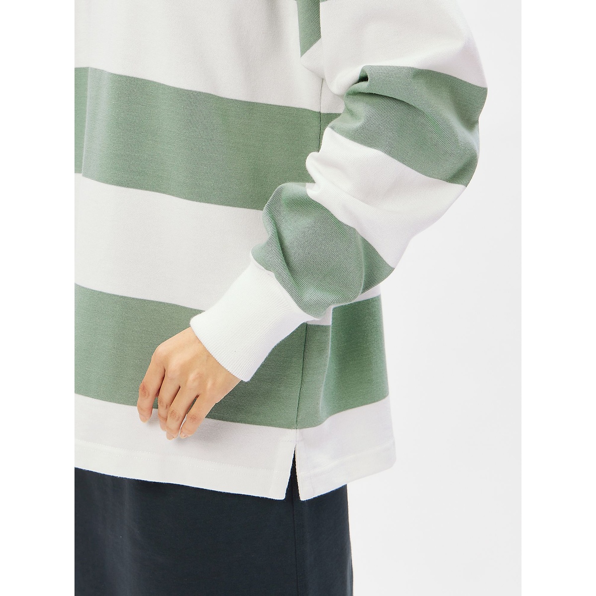 4INCH STRIPE RUGBY JERSEY(ソリッドカラーラグビージャージ)