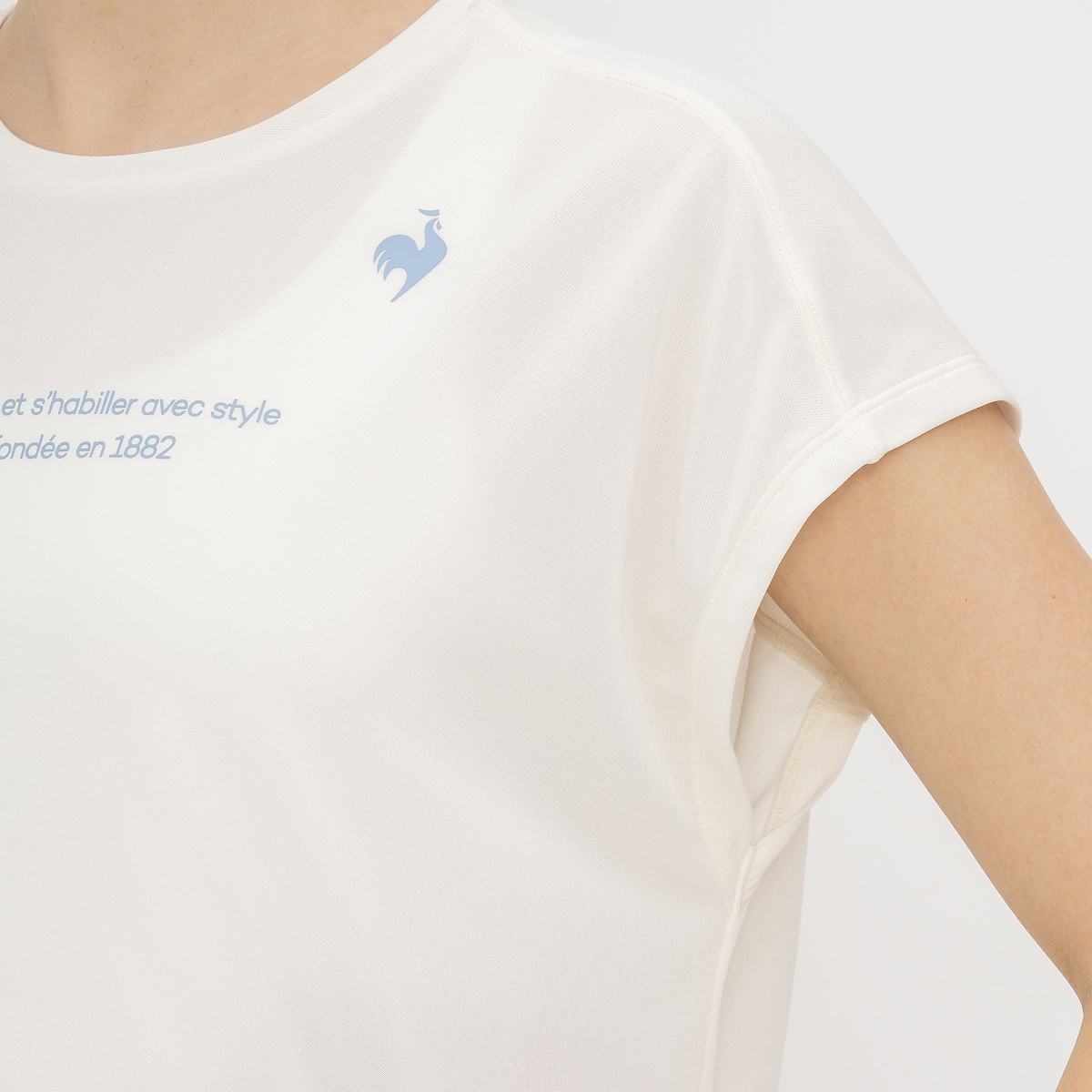 汗染み軽減フレンチスリーブシャツ