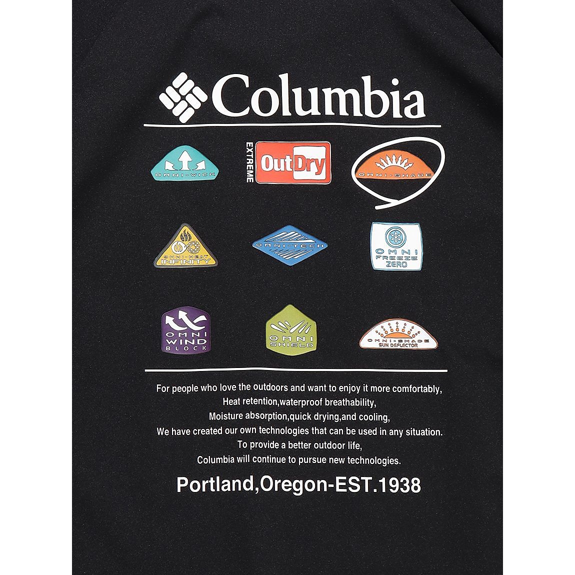 レイリバースプリットラグラングラフィックショートスリーブTシャツ