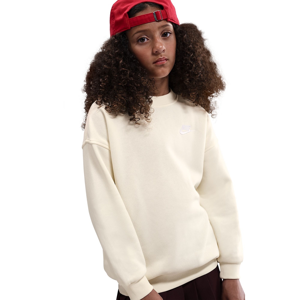 ナイキ YTH ガールズ NSW クラブフリース OVRSZDLBR L/S クルー