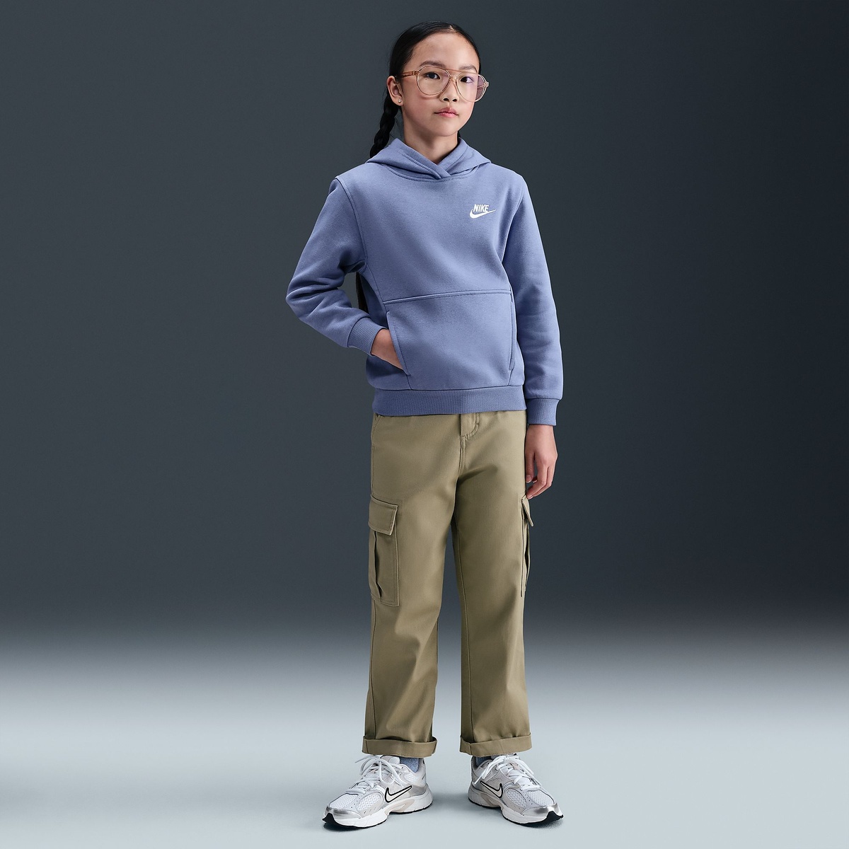 ナイキ YTH NSW クラブ フリース L/S フーディ LBR