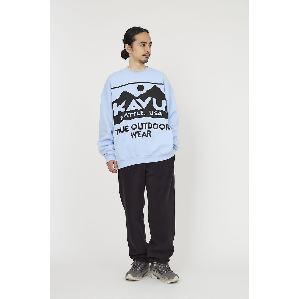 KAVU　ビッグロゴスウェット　L.Blue　XL