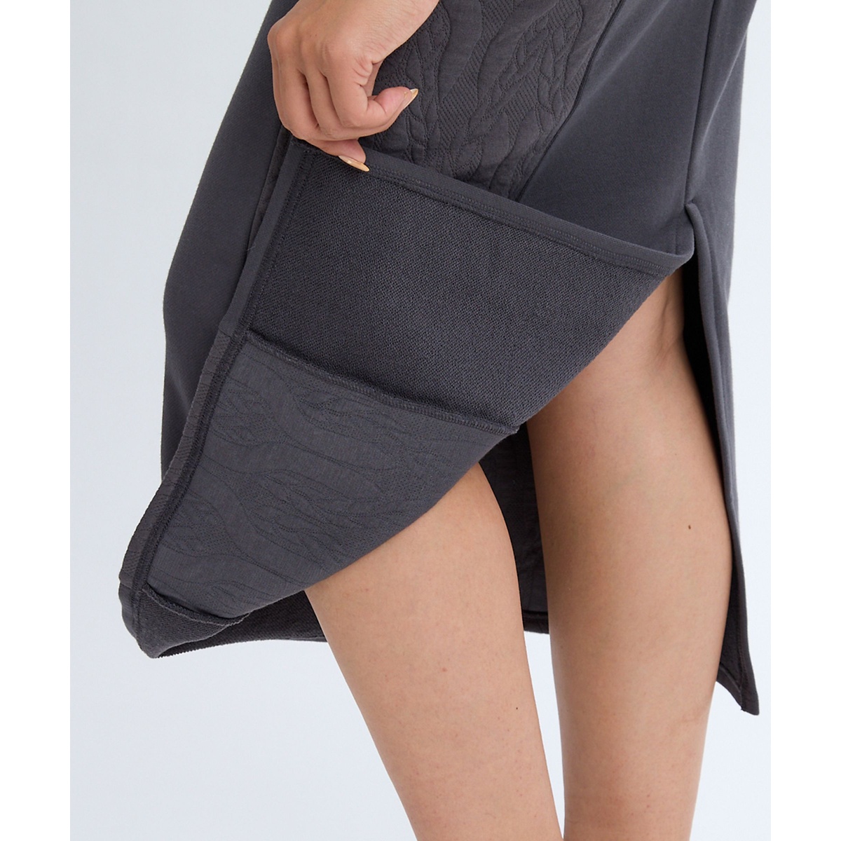 QUILT MIX LONG SKIRT