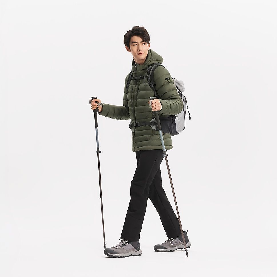 FORCLAZメンズダウンジャケット フード付きTREK500 KAK