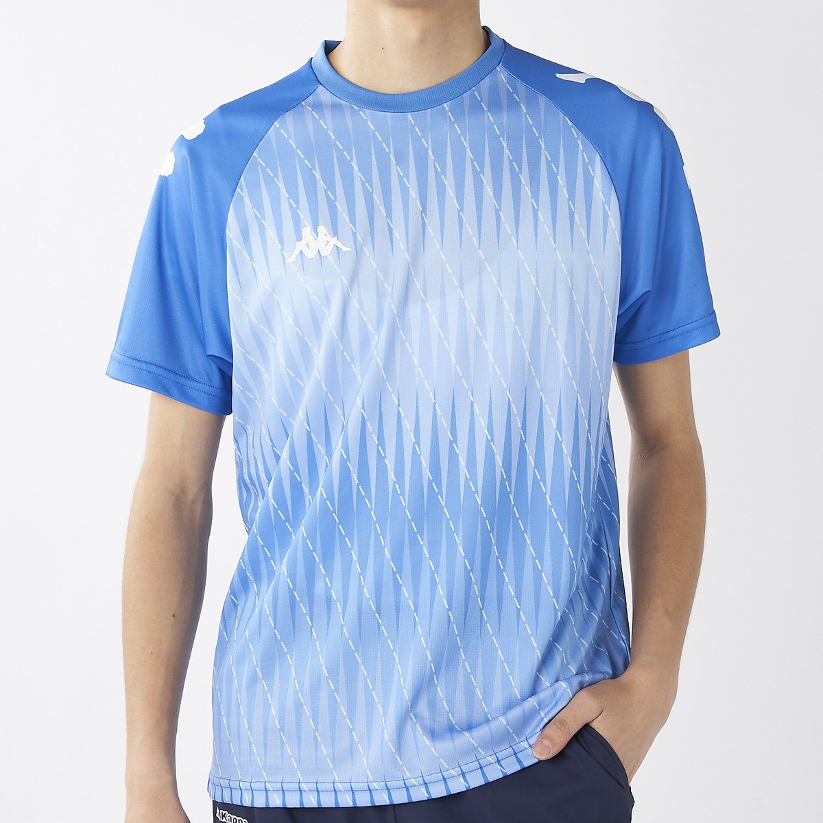 Kappa Jr 半袖シャドー柄シャツ