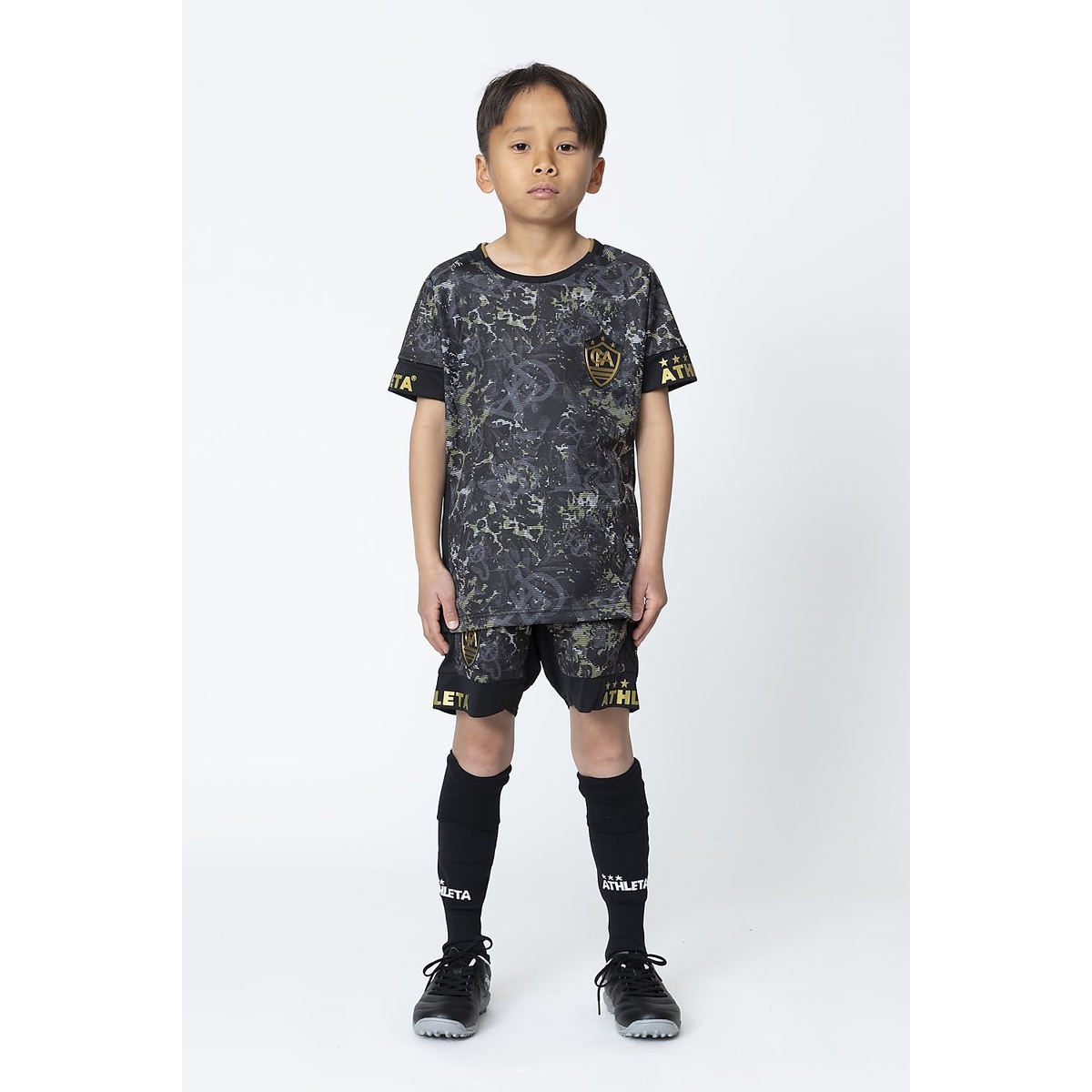 FCA グラフィックプラクティスシャツ　JrBLK　MIX