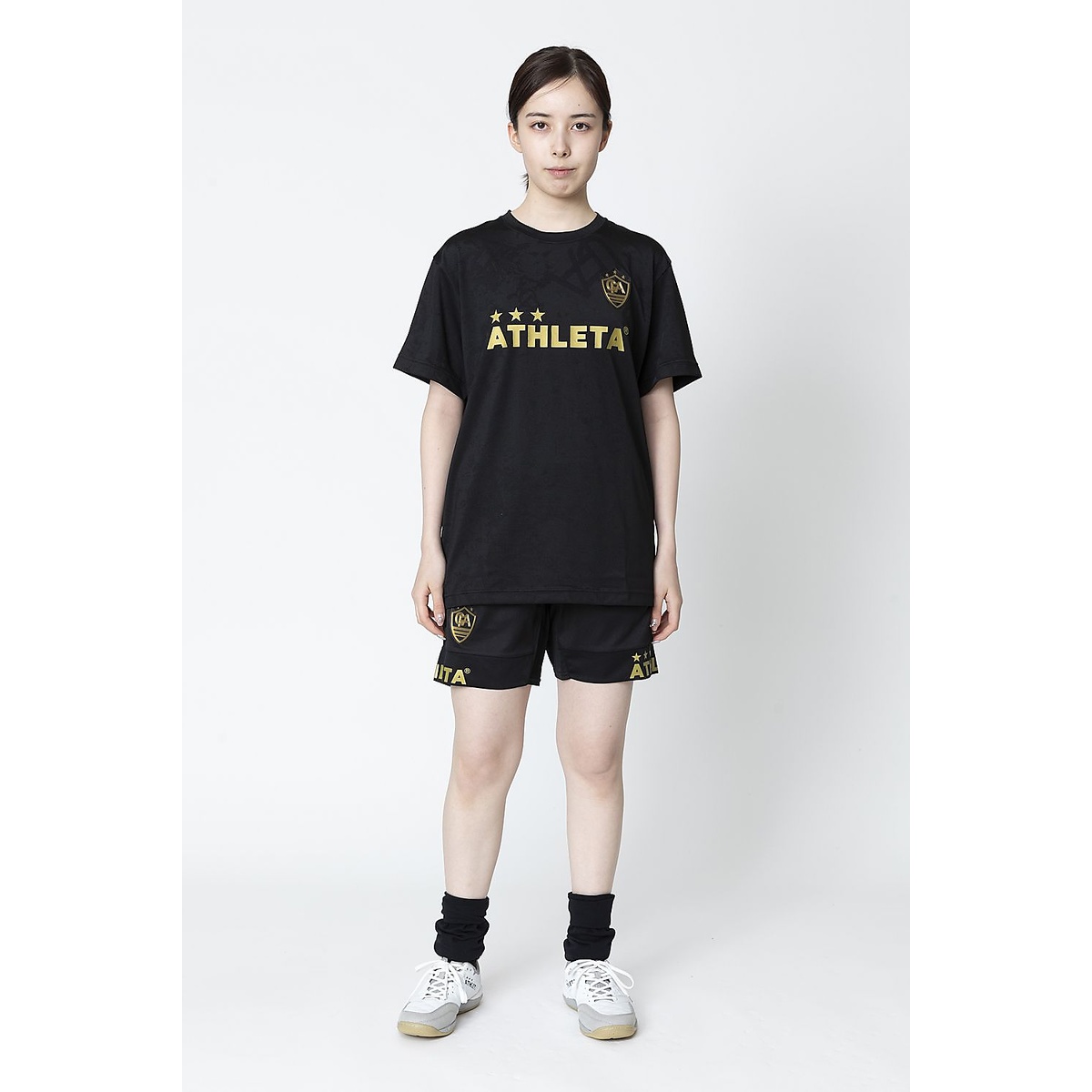 FCA ジャガードプラTシャツBLK