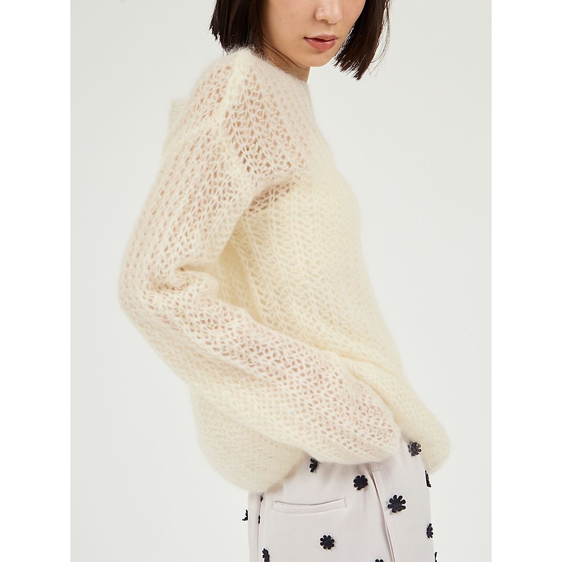 ルーズモヘアニットトップス