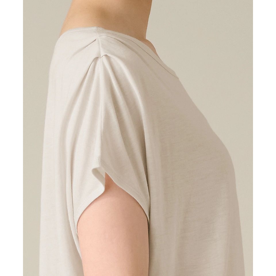 Real Stone フレンチスリーブトップ SAND