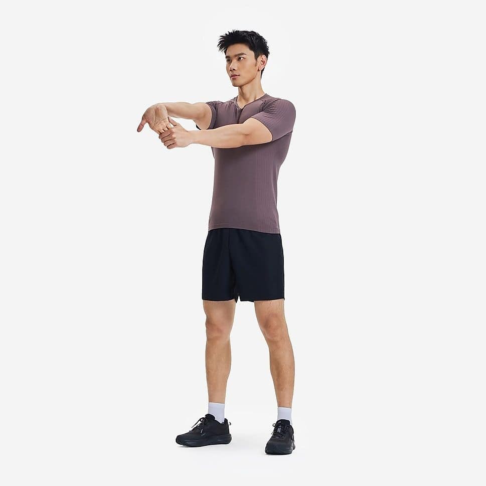 KIPRUNメンズTシャツRUN500 シームレスCOMFORT SLIM BRN