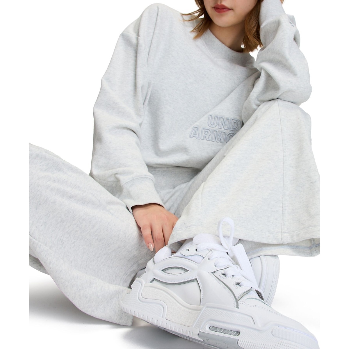 UA ESSENTIAL TERRY EMBROIDERY CREW