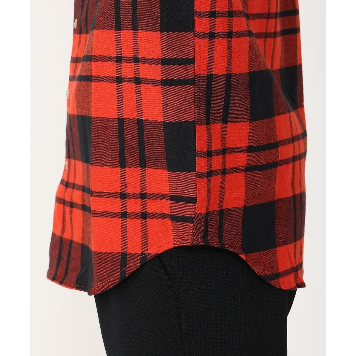 フレアガンストレッチフランネルシャツ