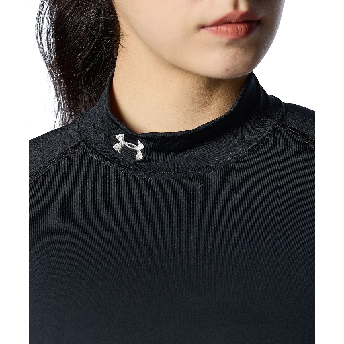 UA HEATGEAR COMPRESSION LONG SLEEVE MOCK NECK SHIRT