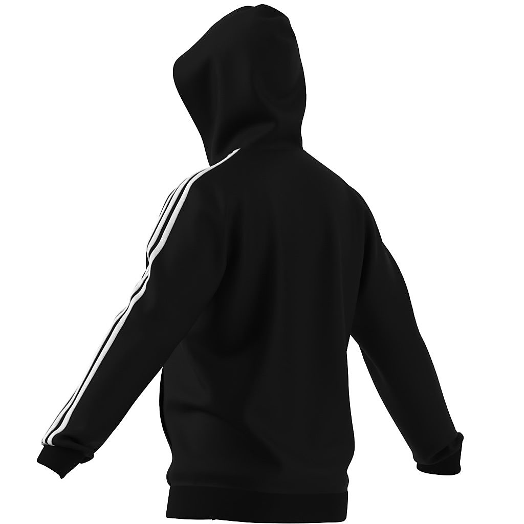 エッセンシャルズ フリース 3ストライプス フルジップパーカー / M ESSENTIALS 3STRIPES FULL-ZIP HOODIE