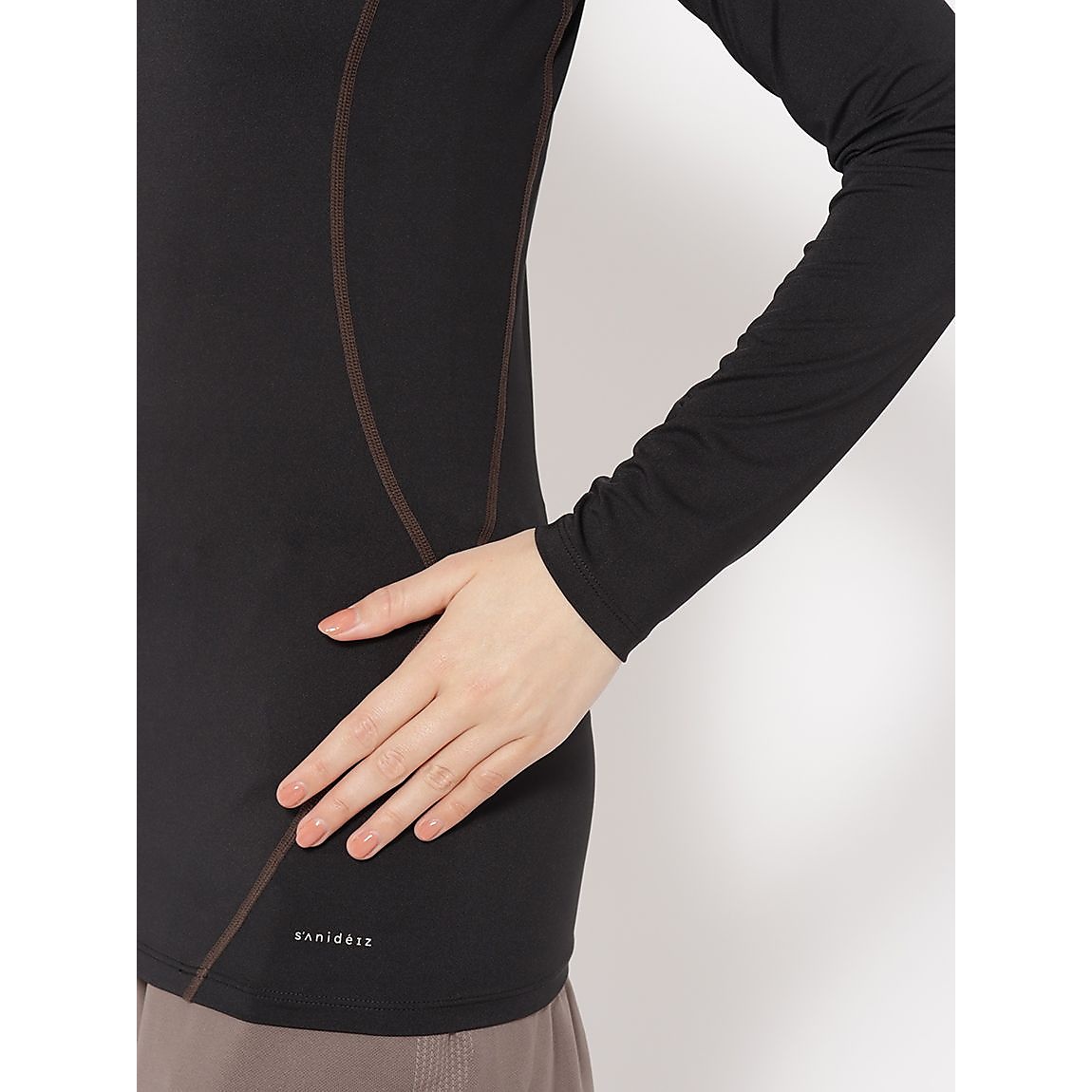 ソフトコンプレッション モックネック長袖Tシャツ LADIES