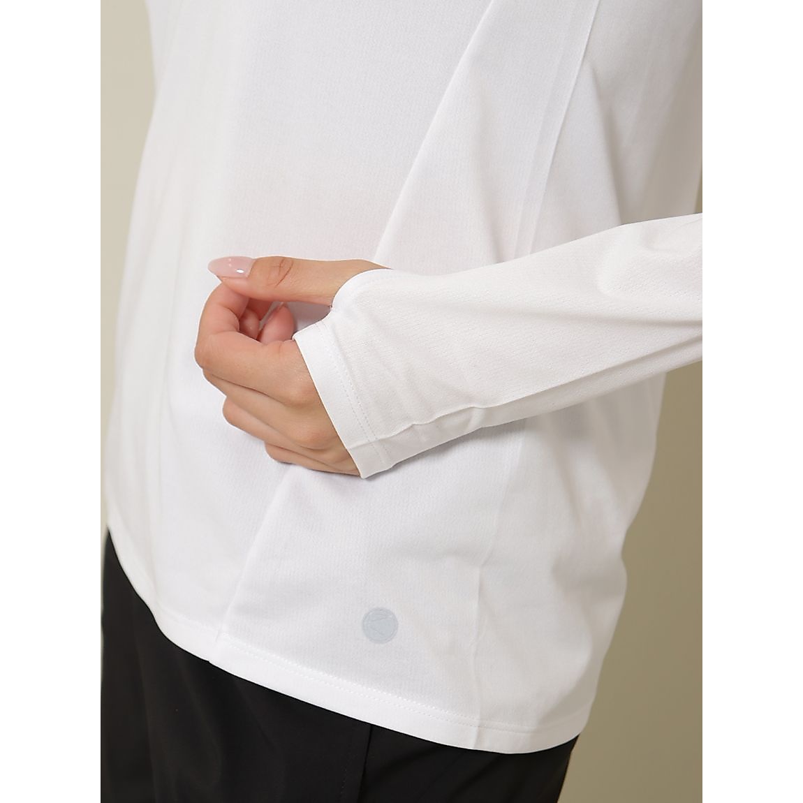 RUNスムースドビー クルーネックロングスリーブTシャツ LADIES