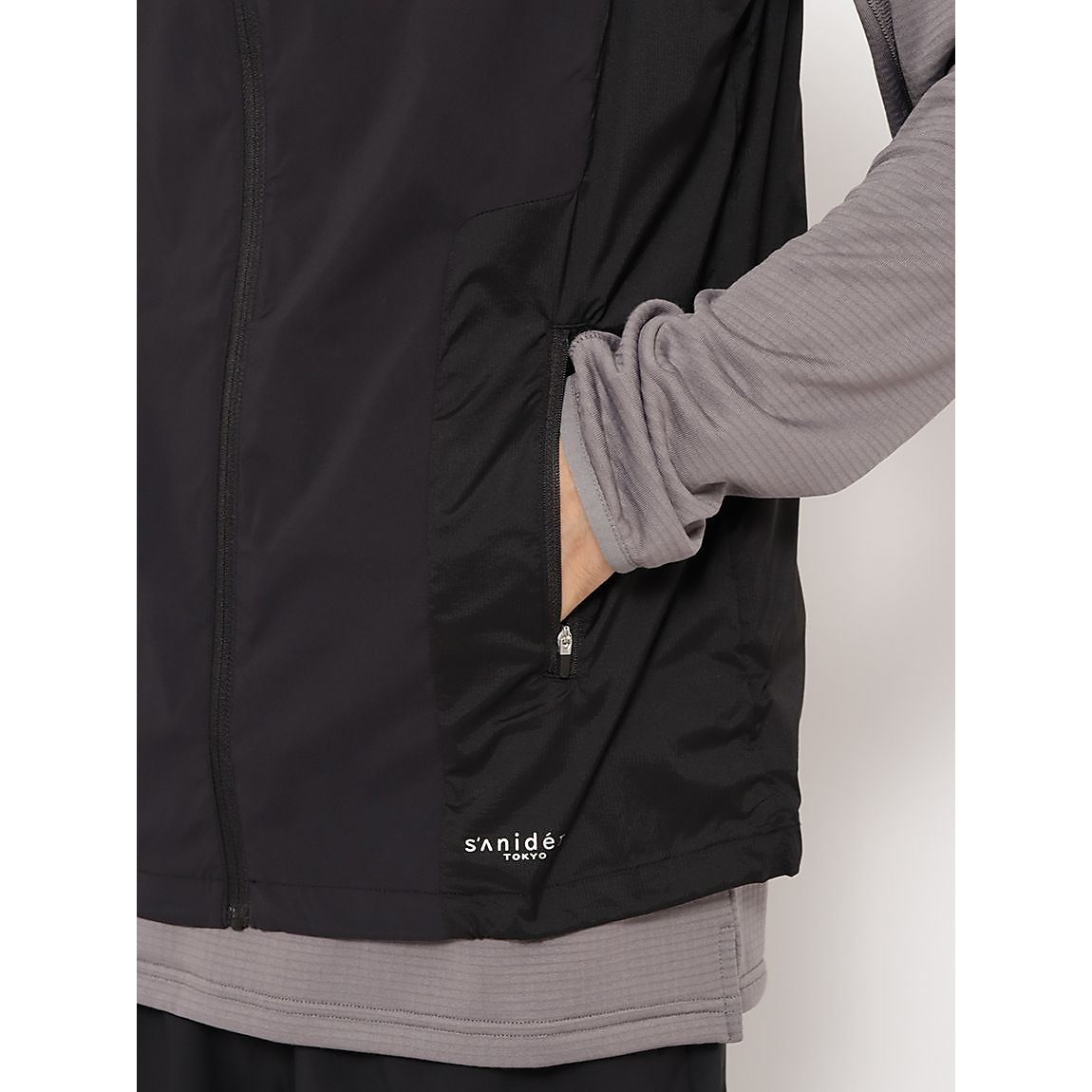 for RUN 撥水ストレッチ スタンドカラーベスト MENS