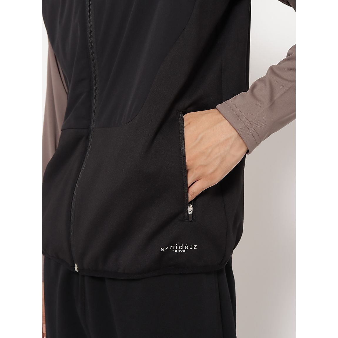 HYBRID 中綿/ジャージ スタンドカラーベスト MENS