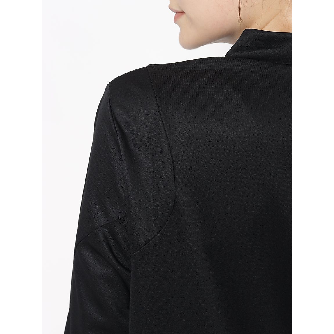 ハニカムドライスムース モックネック長袖TシャツLADIES