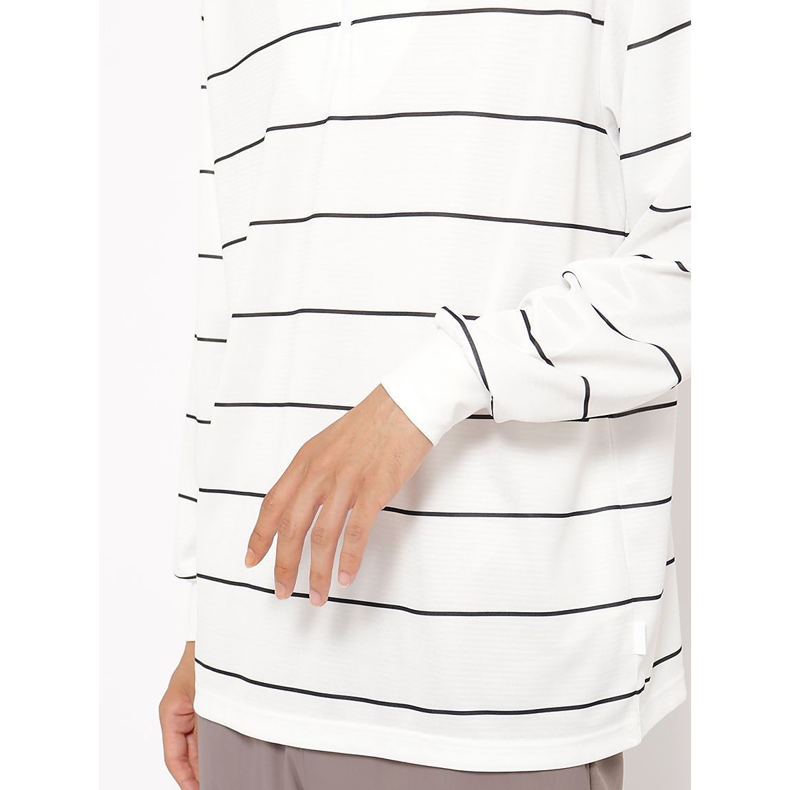 ハニカムドライスムース ハーフジップ長袖TシャツMENS