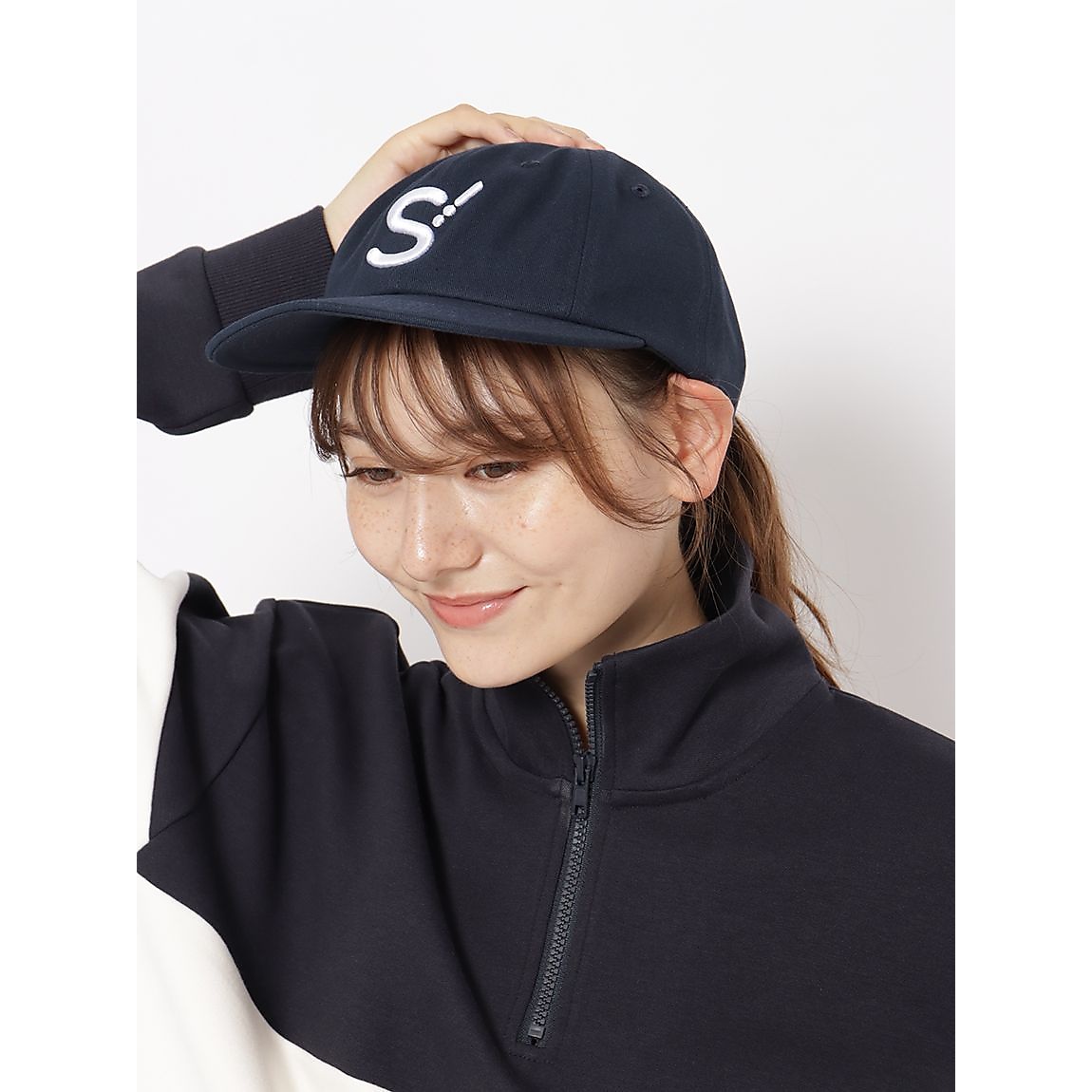 コットンツイル ロゴ８パネルキャップ